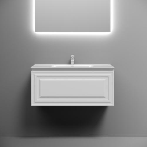 Тумба под раковину Sancos Very VR90W 90х40 подвесная цвет белый - фото 3